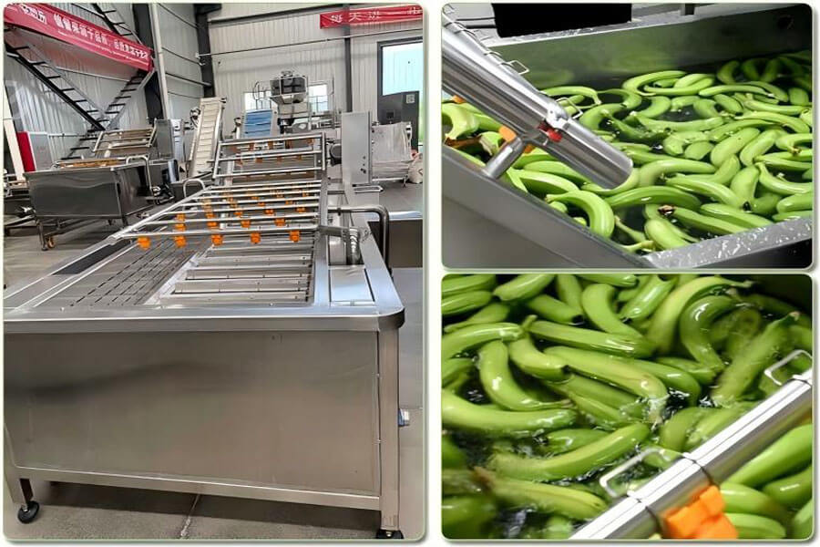 Air Bubble Banana Plantain Chips Washing Line Banana Cleaning Machine Air Bubble Banana Plantain Chips Washing Line Banana Cleaning Machine