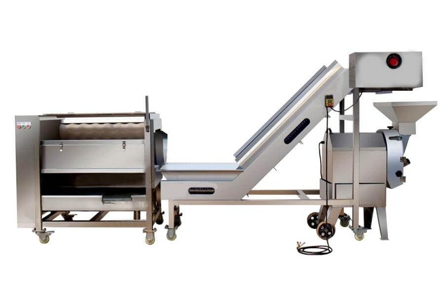 Root Vegetable Peeling Cutting Line Potato Peeling Cutting Line
