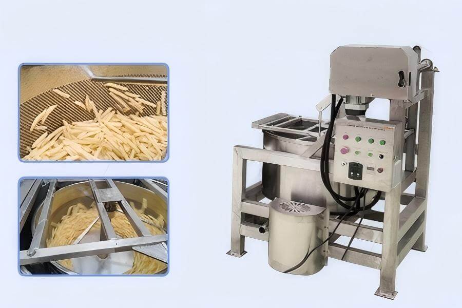 Automatic Top Mechanical Lift & Tilt Discharge Centrifugal Potato Chips Dewatering & De-Oiling Machine